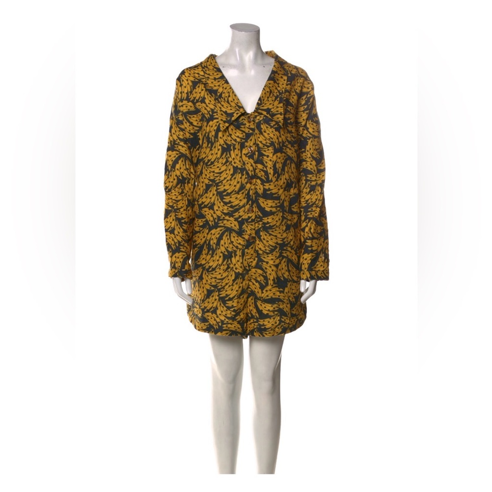 New Without Tags Rare FARM RIO Linen Spotted Banana Romper Sz XL